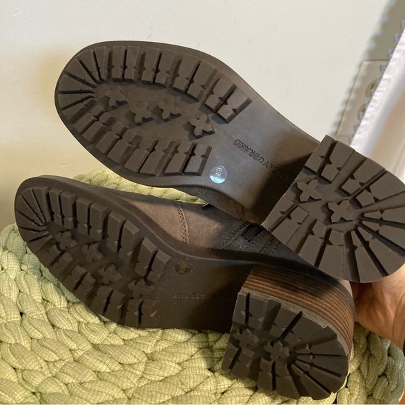 Lucky Brand Dareek Gray Suede Lace-Up Bootie Combat Boots NWOB - Picture 6 of 10